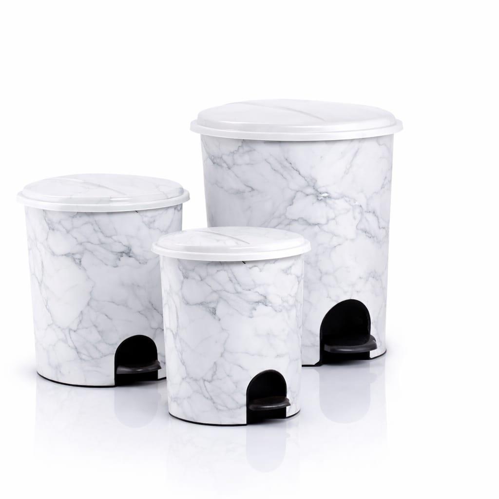 Apex Set kanti za smeće, 3 komada, Bele