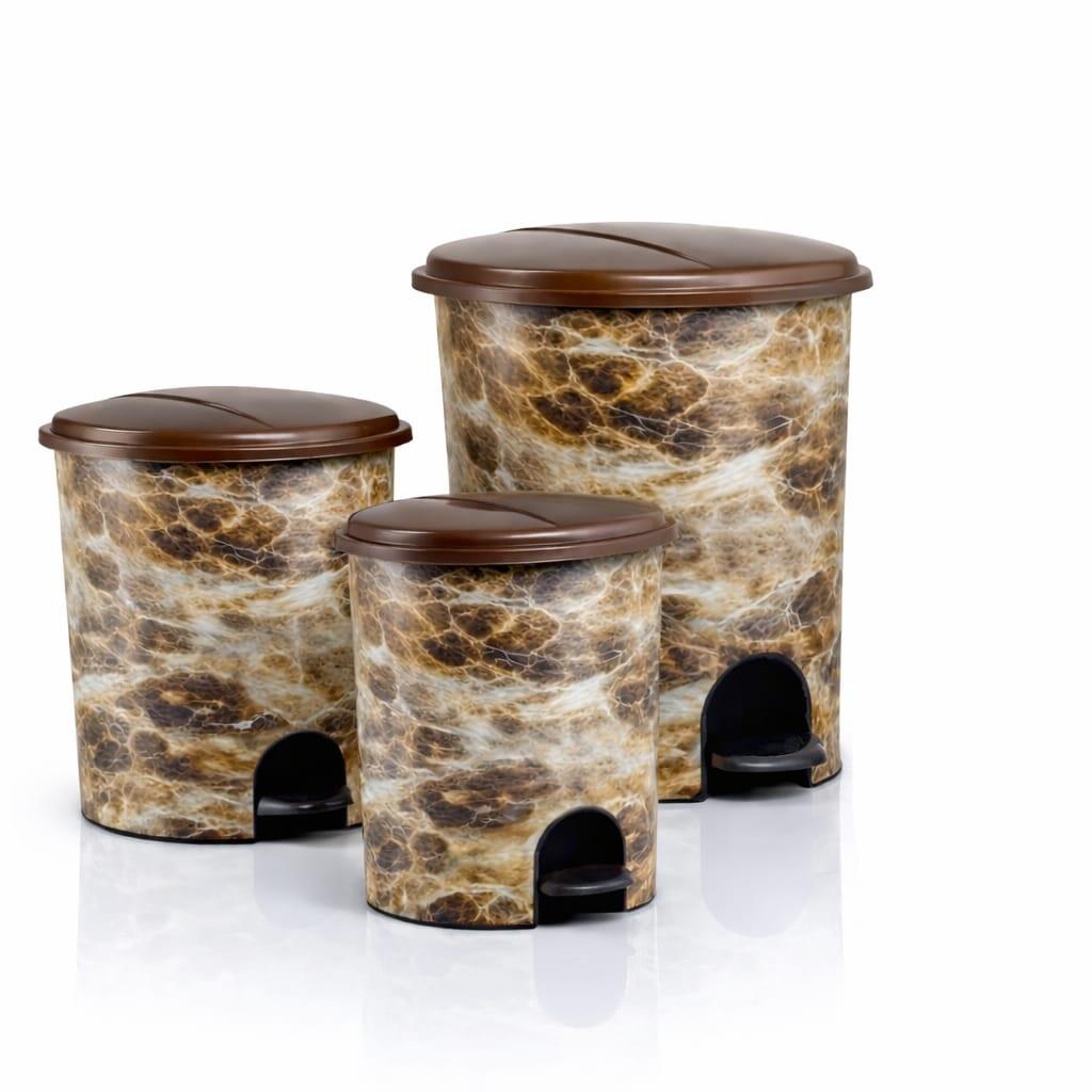 Apex Set kanti za smeće, 3 komada, Braon