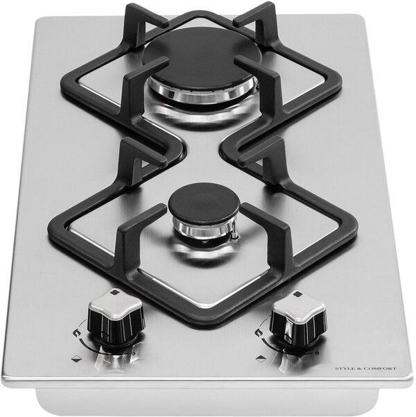 Apex Ugradna plinska ploča, 2 gorionika, Termoelement, Inox