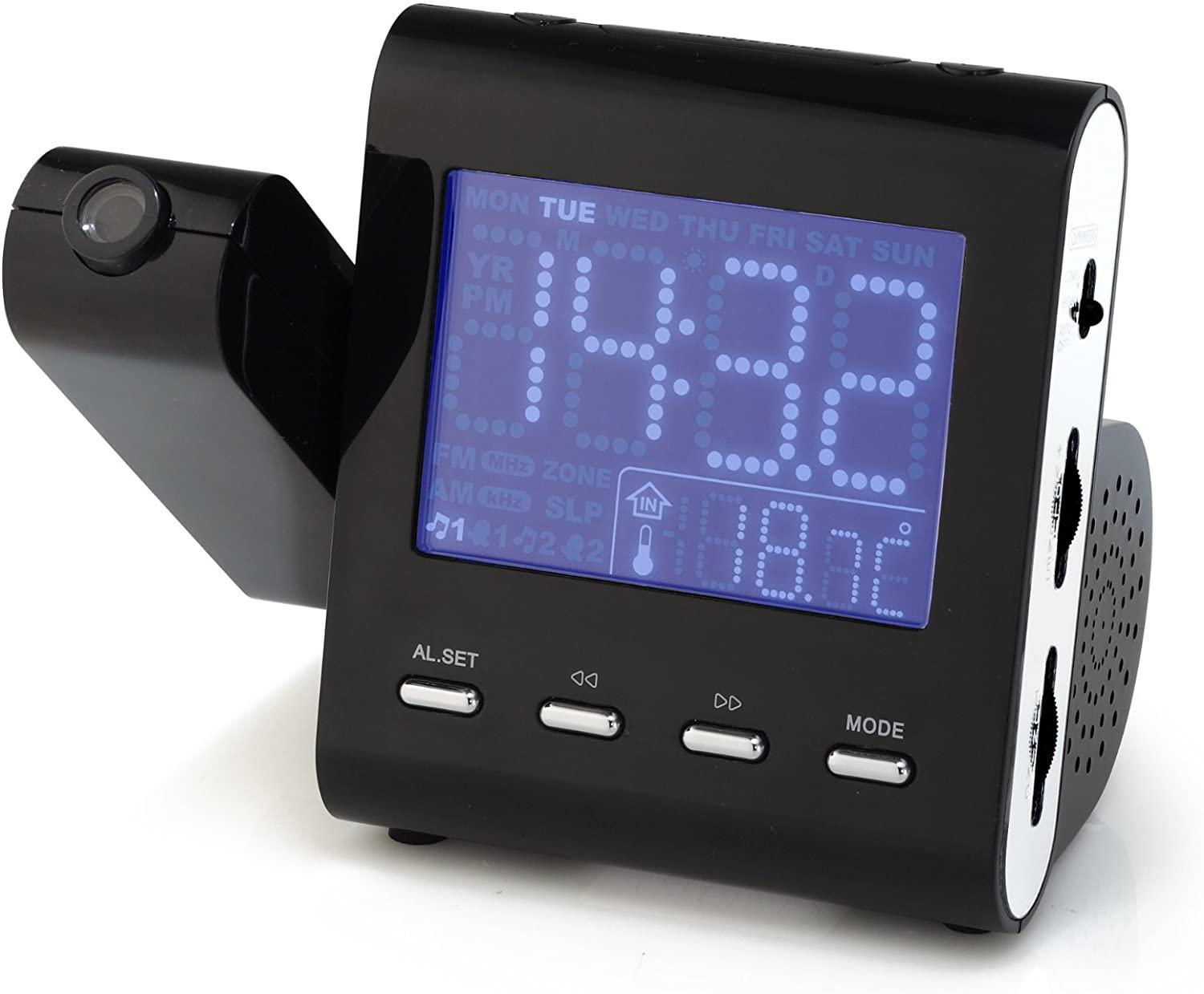 AudioSonic Radio sa satom i projektorom CL-1487, Crni