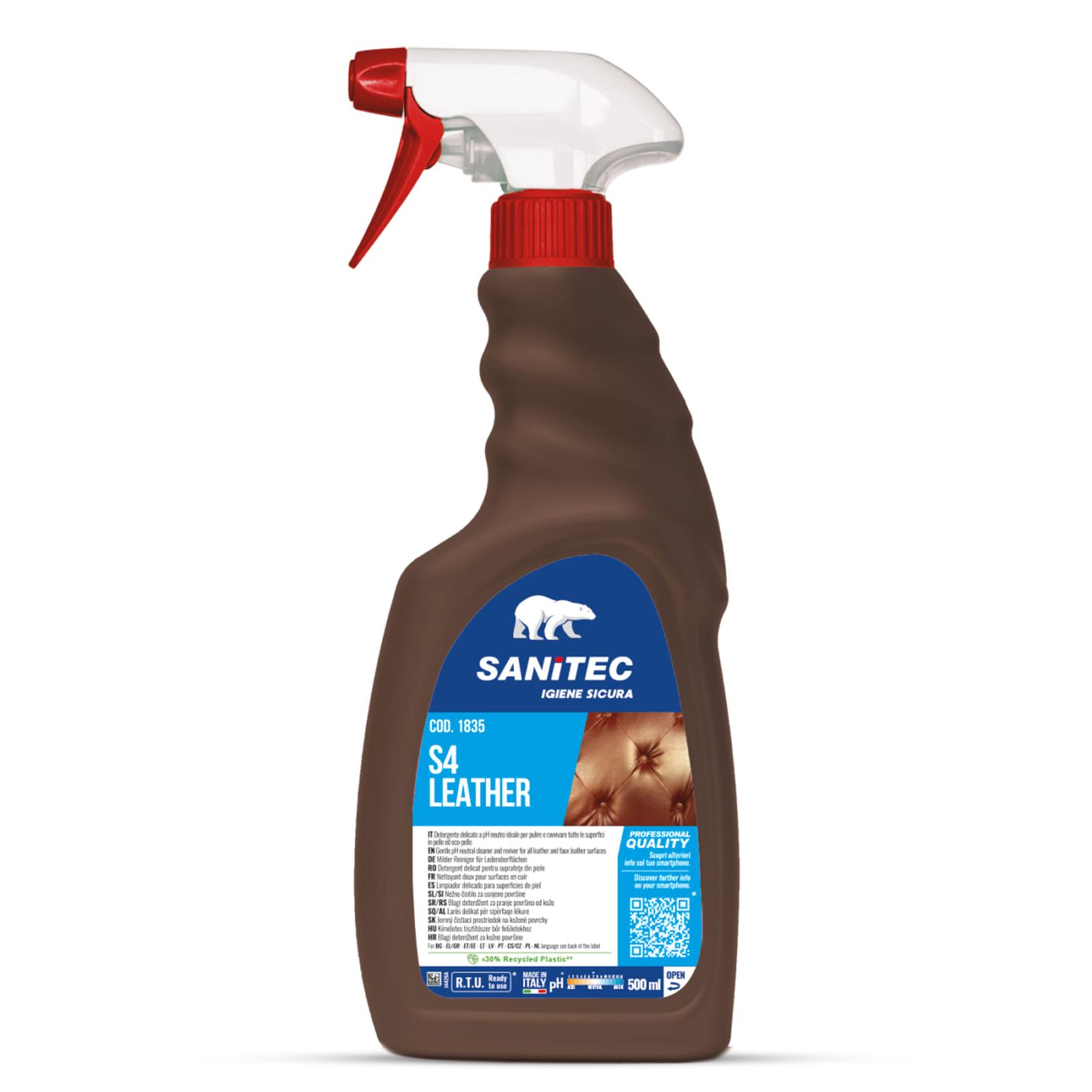 Selected image for SANITEC Sredstvo za čišćenje i obnavljanje površina od kože S4 Leather 500ml