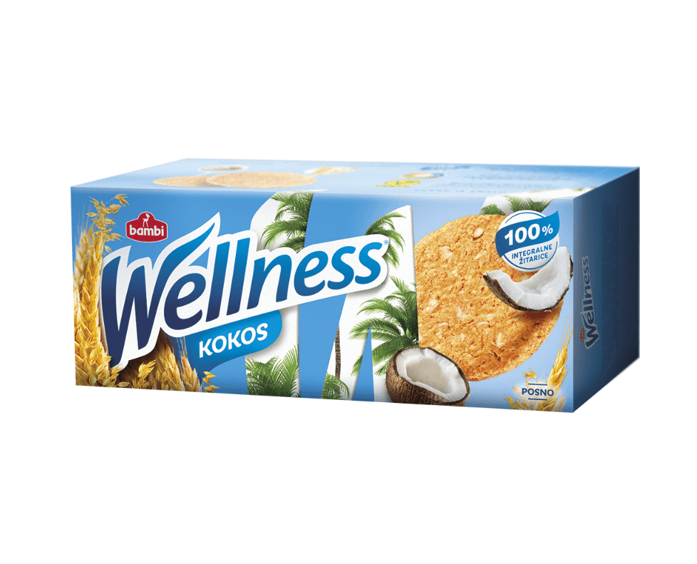 Bambi Keks sa kokosom Wellness, 125g
