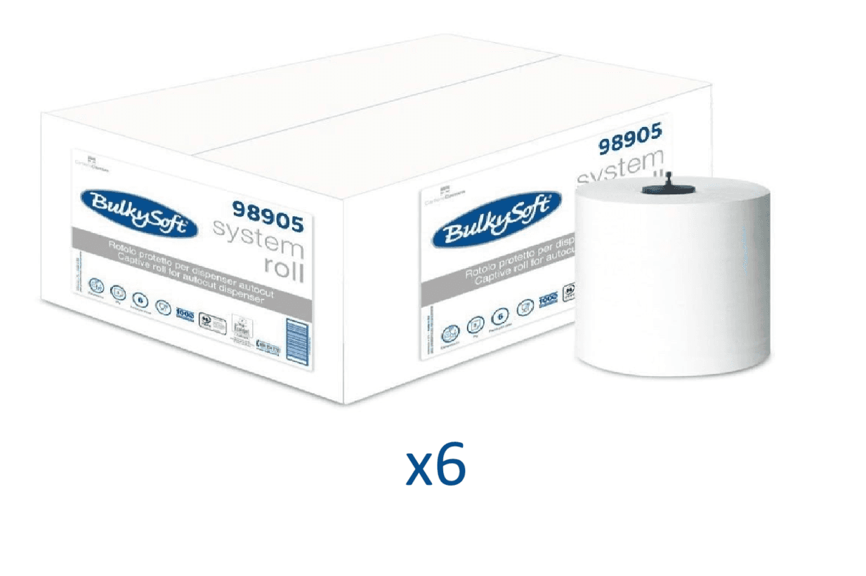 BULKYSOFT Autocut papirni ubrus Captive System, 200m, Dvoslojni, 6 rolni