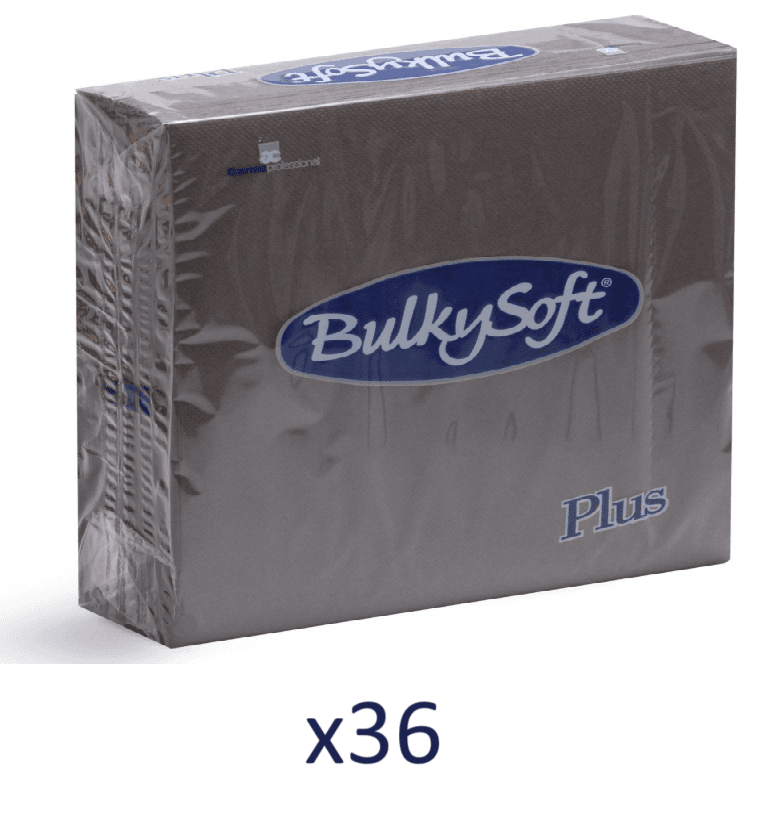 BULKYSOFT Salvete Plus, 40/1, Dvoslojna, 36 pakovanja, 38x38 cm, Braon