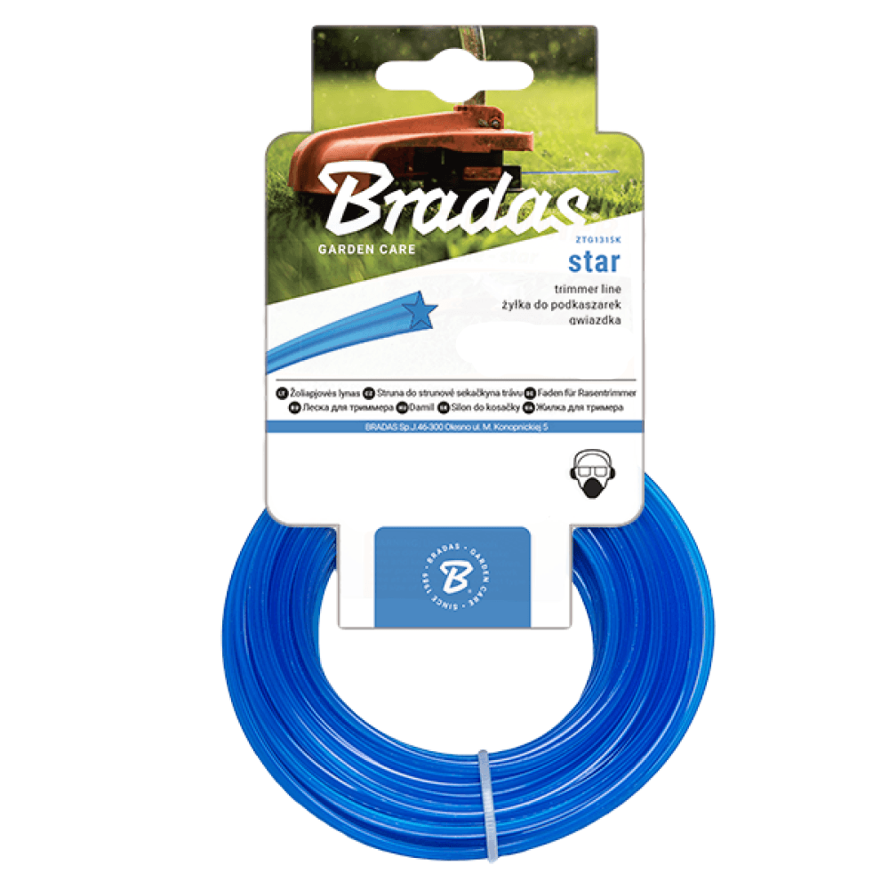 Bradas Rezna nit za trimere, Zvezda, 2.4 mm x 50 m, Plava