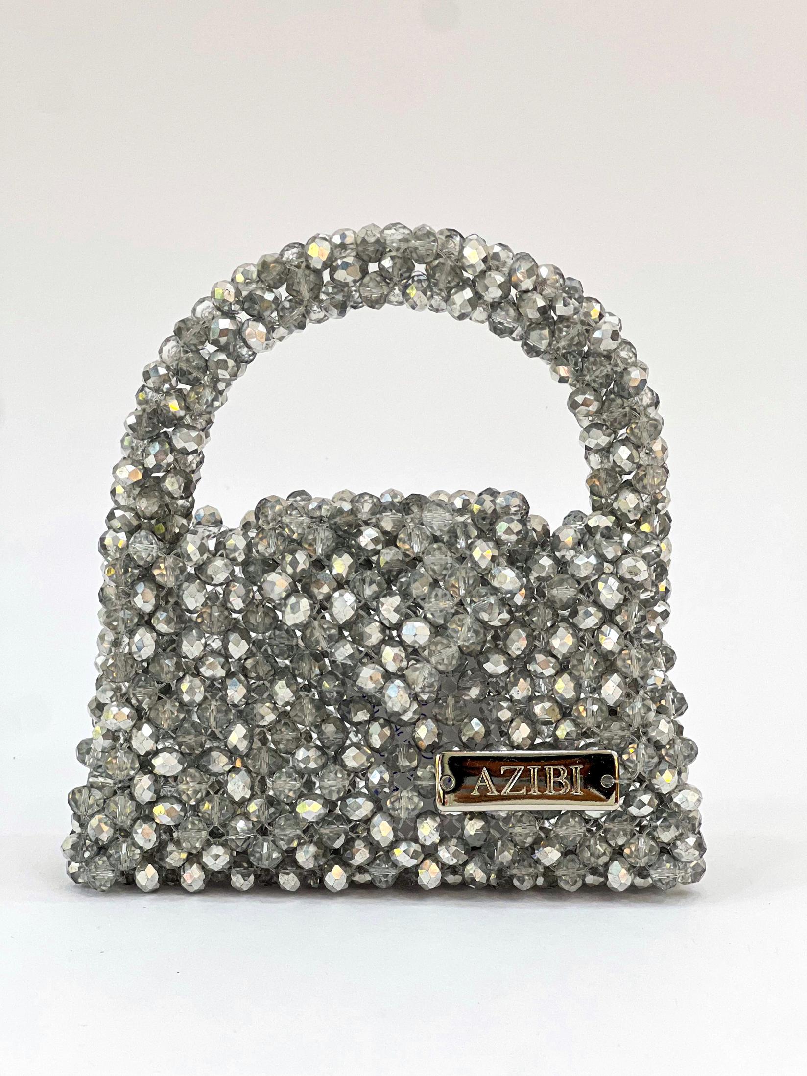 Azibi Ženska torba od perli Piccolina, Siva