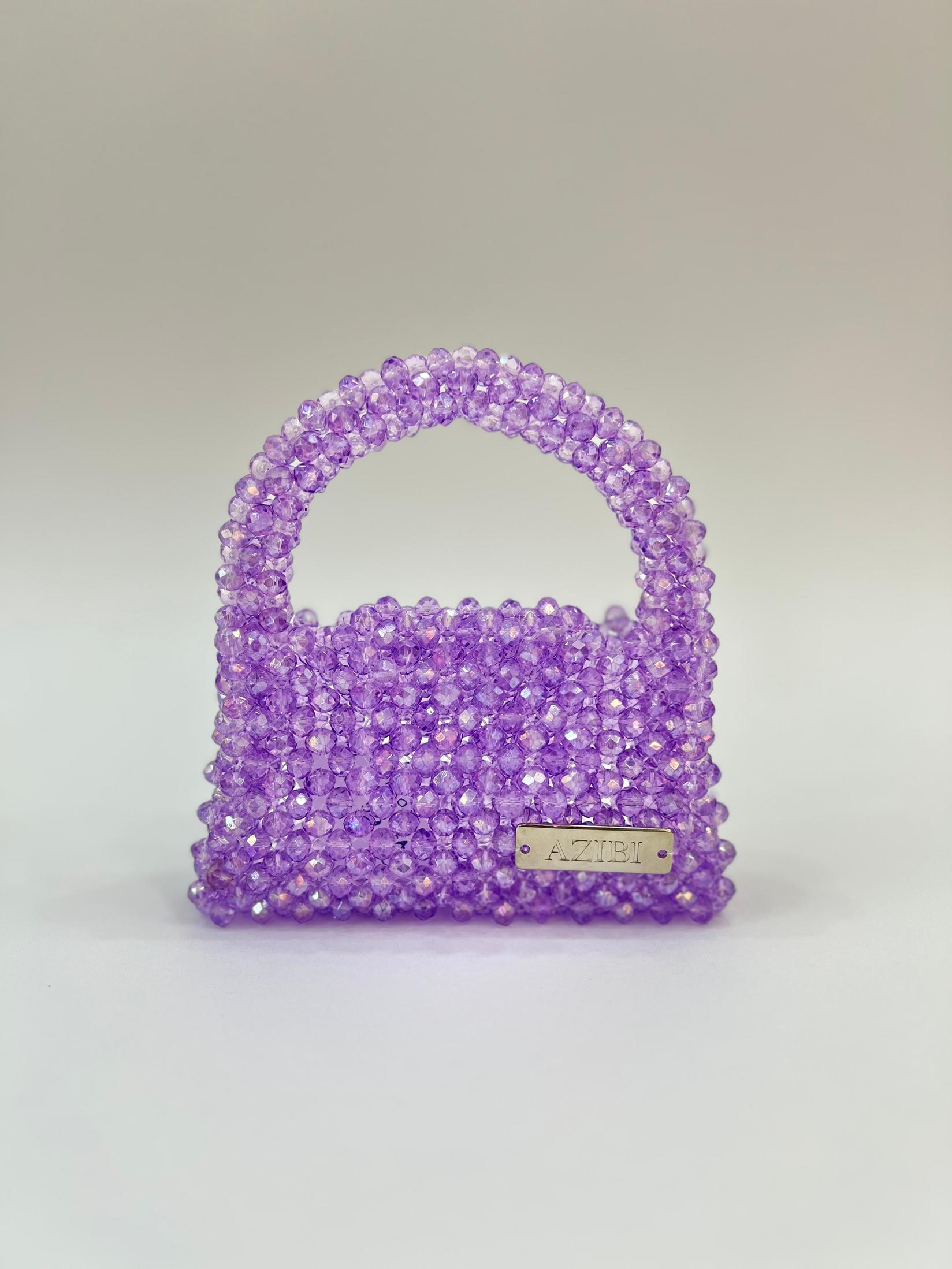 Azibi Ženska torba od perli Piccolina, Lavanda