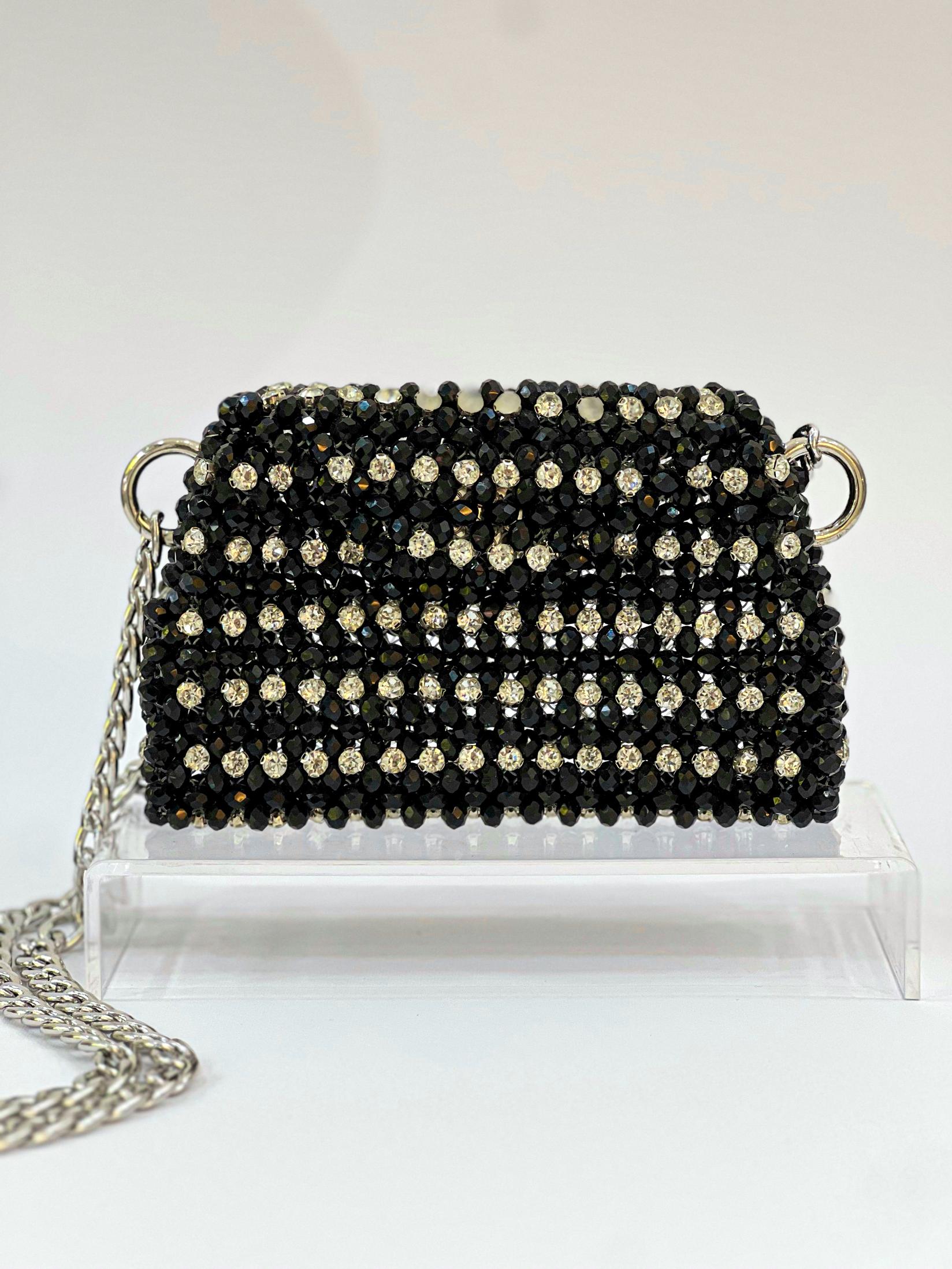 Azibi Ženska Torba od perli Thea, Crna