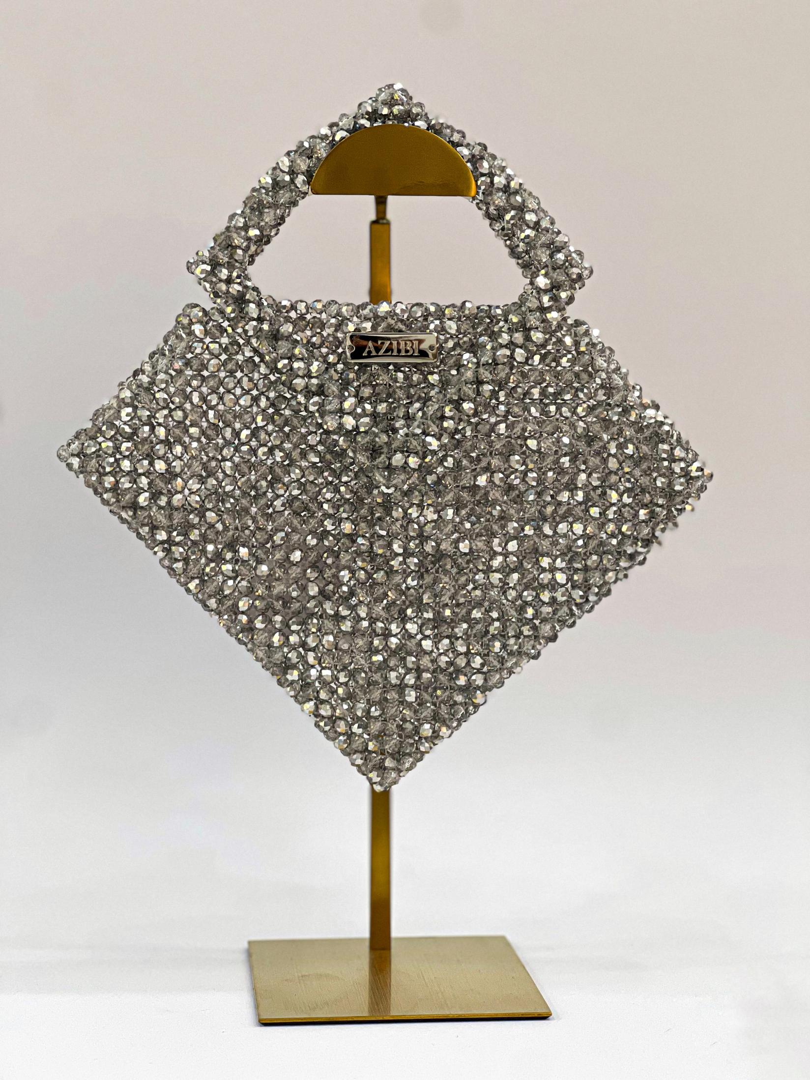 Azibi Ženska torba Divine, Srebrne boje