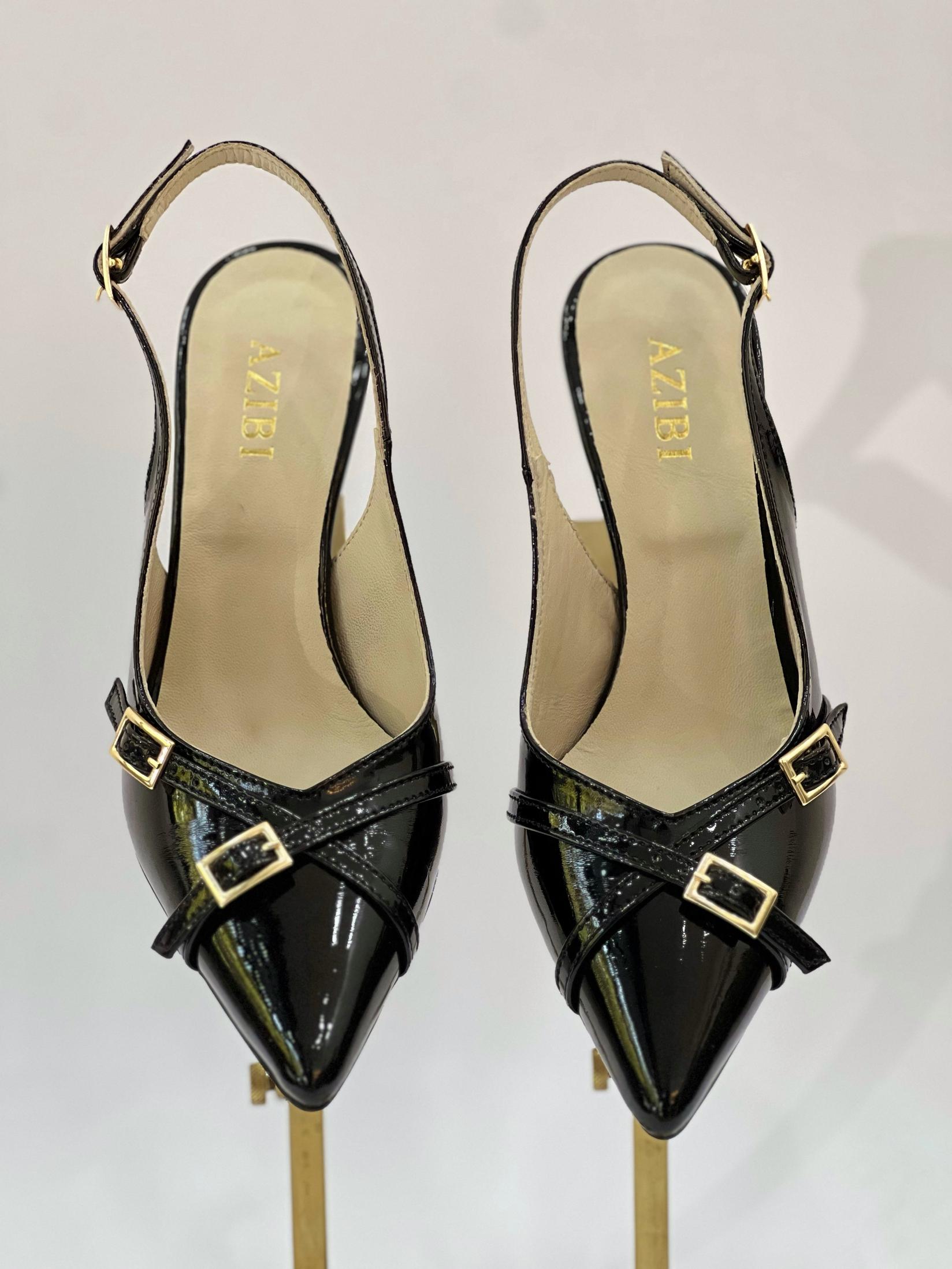 Azibi Ženske sandale na štiklu, Crne