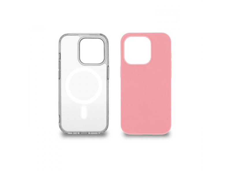 Just in CASE Mag Mix Plus Set maski za telefon iPhone 15 Pro, Dve maske, Roze i providna