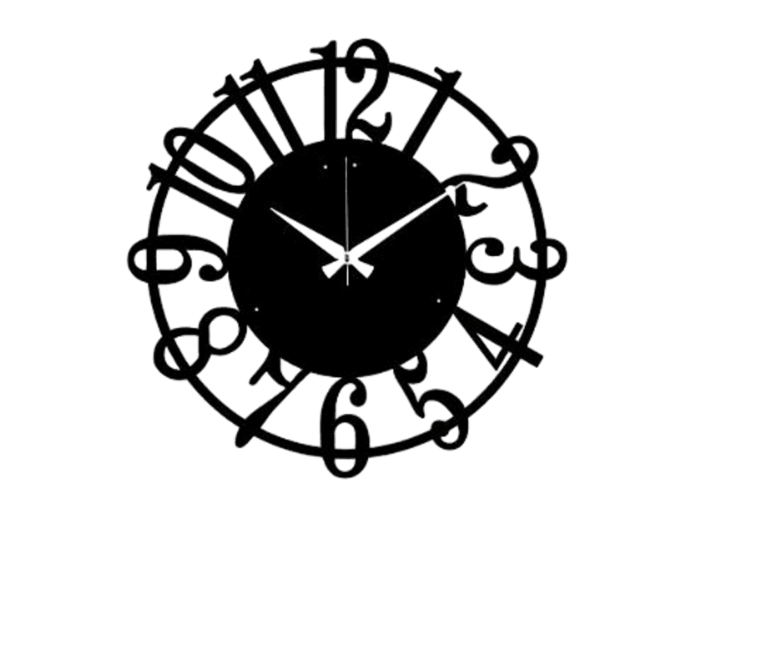 Wallity Zidni sat, 48 x 48 cm, Crni