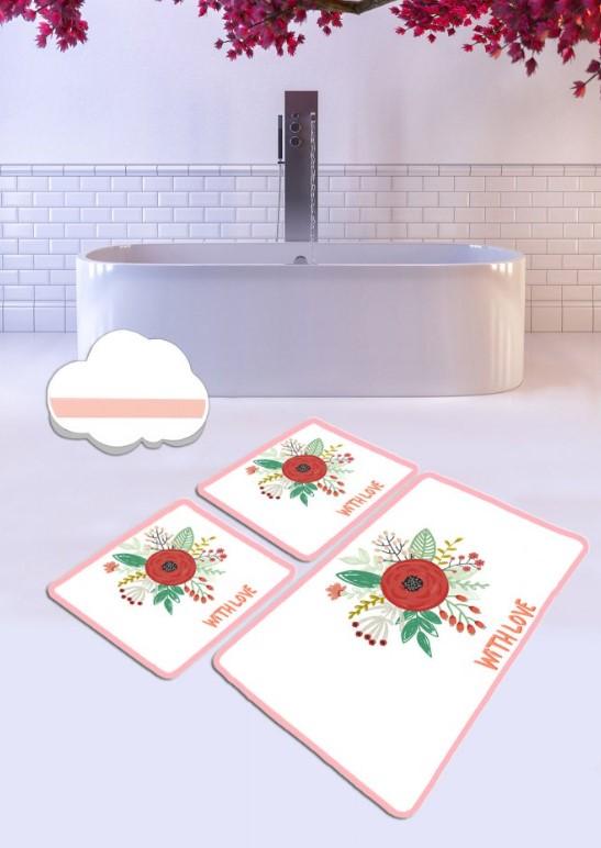 L'essentiel Maison Kupatilski otirač With Love, 3 komada, Beli