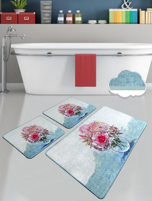 L'essentiel Maison Kupatilski otirač Fennel 1, 2 komada, Plavo-sivi