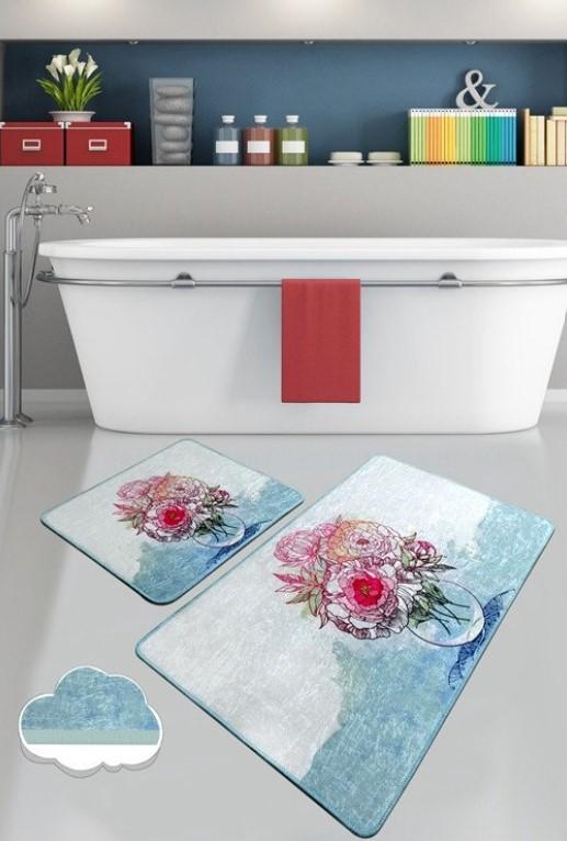 L'essentiel Maison Kupatilski otirač Fennel, 2 komada, Plavo-sivi