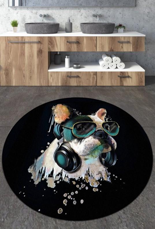 L'essentiel Maison Kupatilski otirač Glasses Dog, 100cm, Crni