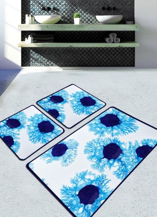 L'essentiel Maison Kupatilski otirač Unravel, 3 komada, Plavi