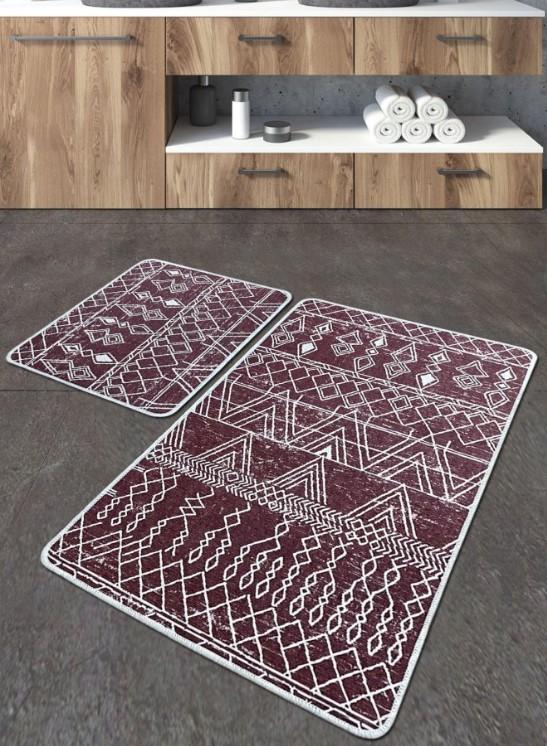 L'essentiel Maison Kupatilski otirač Straordinario, 2 komada, Bordo-beli