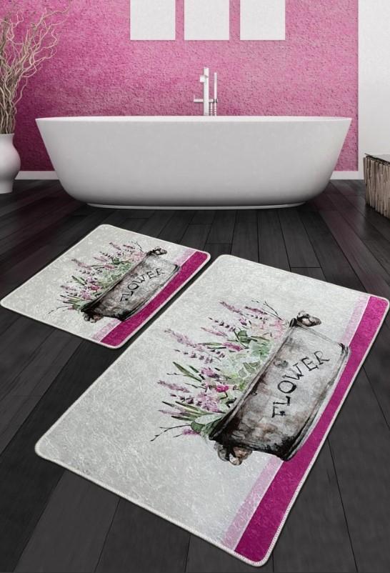 L'essentiel Maison Kupatilski otirač Polipra, 2 komada, Sivo-roze