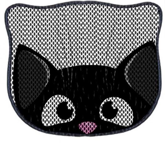 Aberto Design Kdkafa014 Prostirka za mačke, 50x40cm, Crna