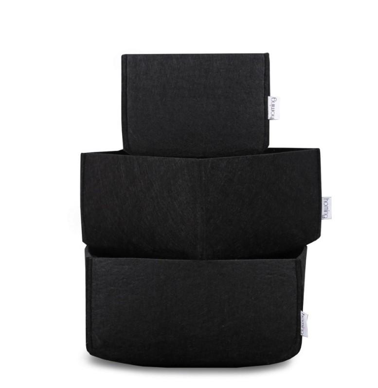 Aberto Design HMY 6269 Set kutija za odlaganje, 3 komada, Crni