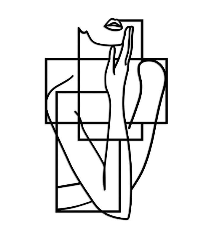 Wallity Zidna dekoracija Think-M, 50x30 cm, Crna