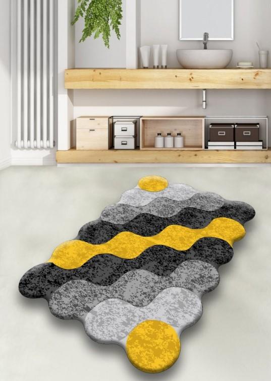 L'Essentiel Maison Kupatilski otirač, 70x120cm, Sivo-žuti