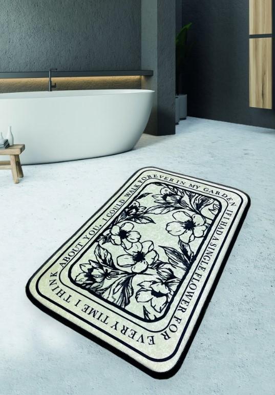 L'essentiel Maison Kupatilski otirač Singleflo, 70x120cm, Crno-beli