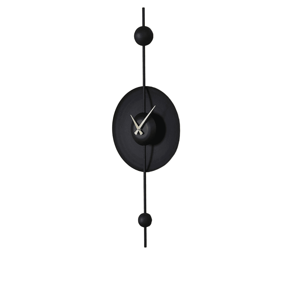 Wallity APS138LSS Dekorativni metalni zidni sat, Crni