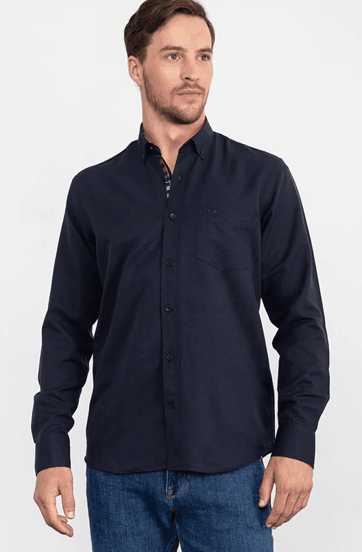 Tudors Classic Fit Muška košulja Samra, Plava