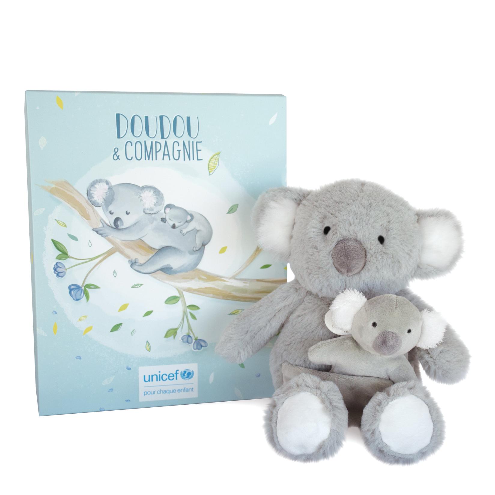 DOUDOU ET COMPAGNIE Plišana igračka Koala sa bebom, 25cm, Siva