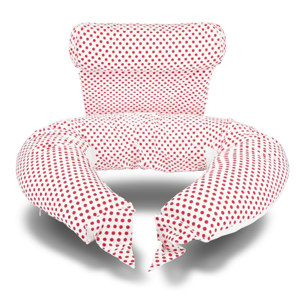 Selected image for KOALA BABYCARE Jastuk za trudnice i dojenje sa potporom za vrat Hugs Plus belo-crveni