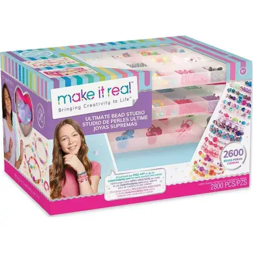 Selected image for MAKE IT REAL Kreativni set za pravljenje nakita za devojčice Bringing Creativity to Life Ultimate Bead Studio