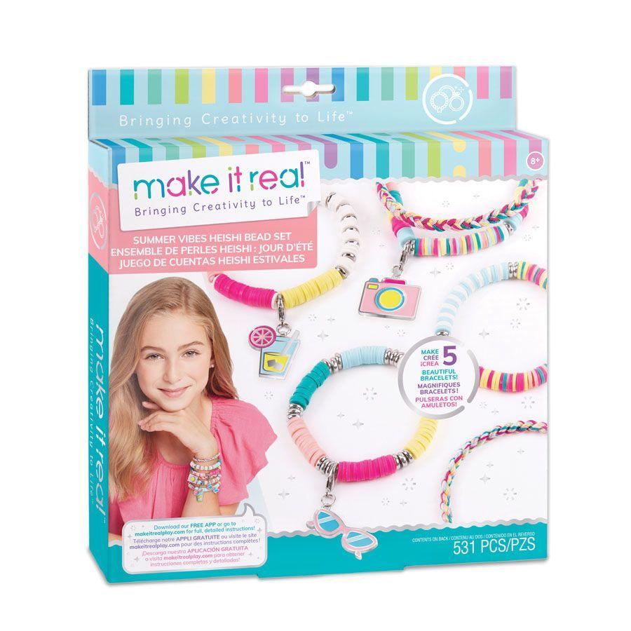 Selected image for MAKE IT REAL Kreativni set za pravljenje narukvica za devojčice Bringing Creativity to Life Summer Vibes Heishi Beads