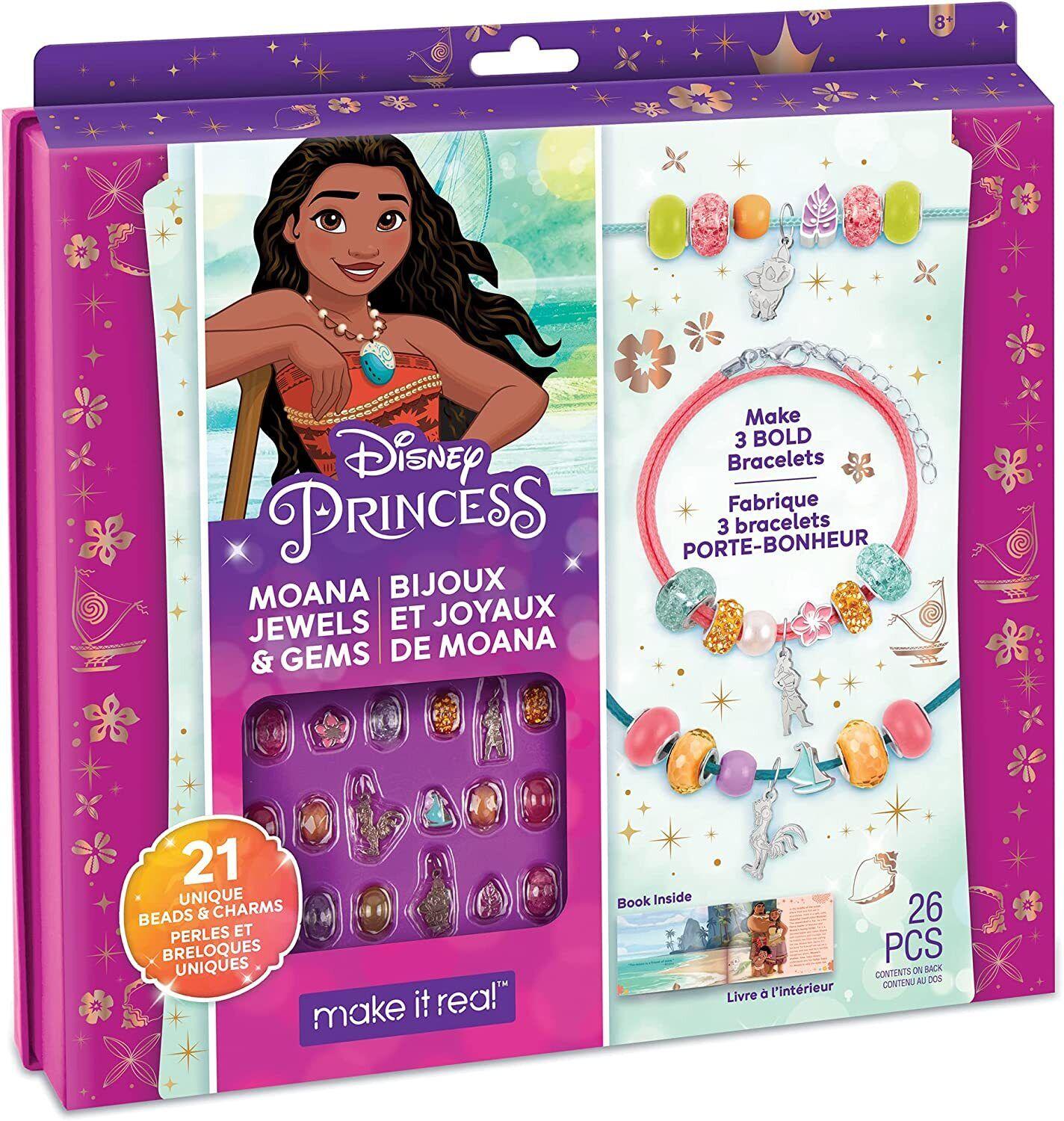 MAKE IT REAL Kreativni set za pravljenje narukvica za devojčice Disney Princess Moana Jewels and Gems