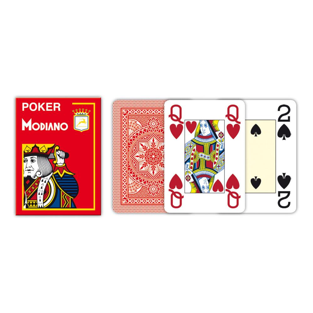 MODIANO Karte Poker 4 Jumbo - Red