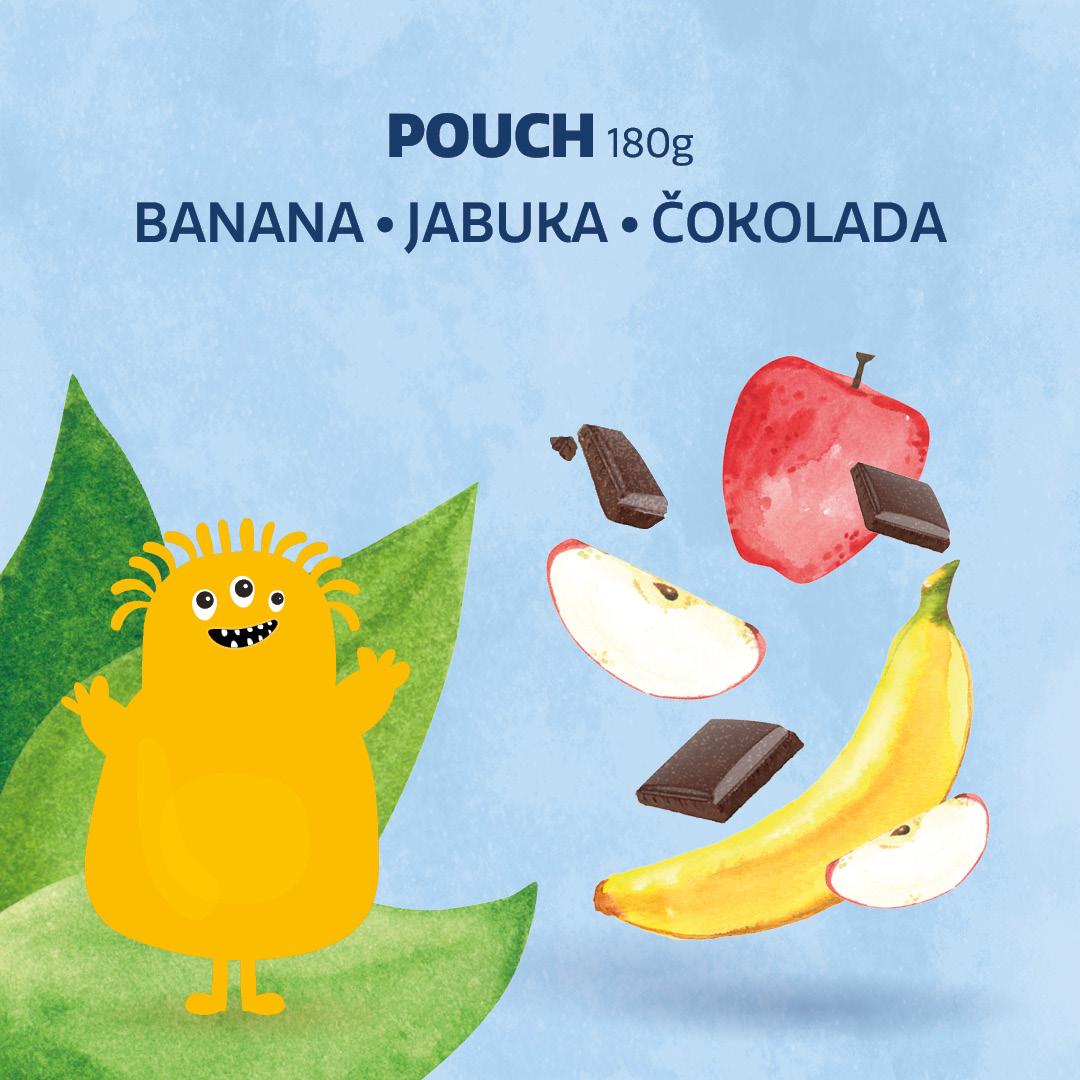 Selected image for Nutrino Junior Pauč Banana, jabuka, čokolada, 100g, 10 komada