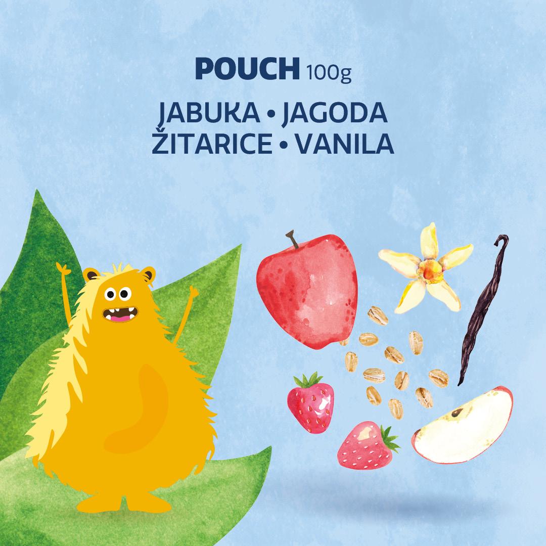 Selected image for Nutrino Junior Pauč, Jabuka, jagoda, žitarice, vanila, 100g, 10 komada