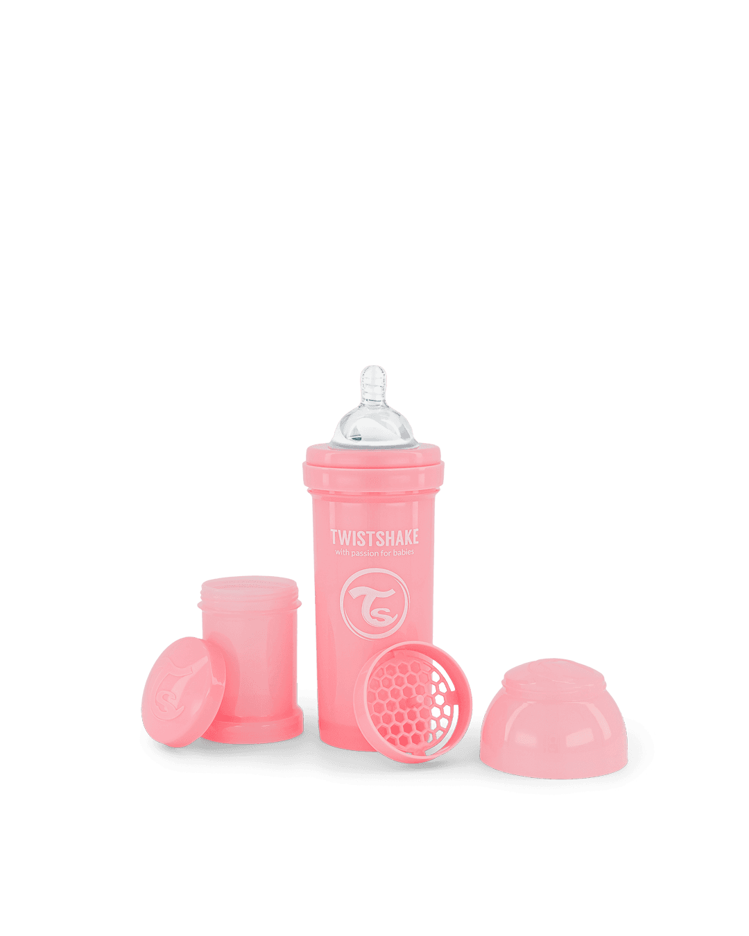 TVISTSHAKE boca Anti-Colic Pastel Pink 260ml