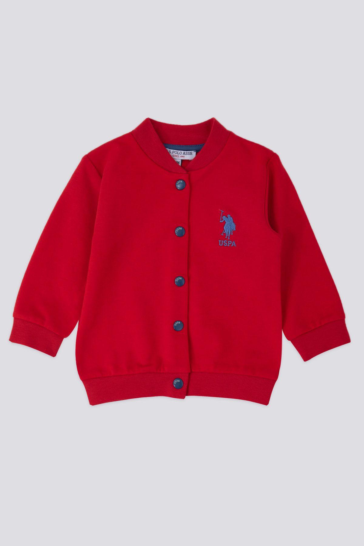U.S. Polo Assn. Koledž jakna za bebe USB1148, Crvena