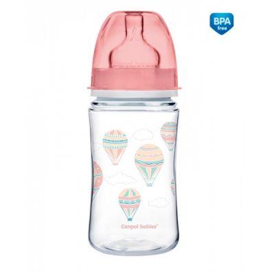 Selected image for CANPOL BABIES Flašica za bebe Wide Neck Easy Start pp 35/225 240 ml roze