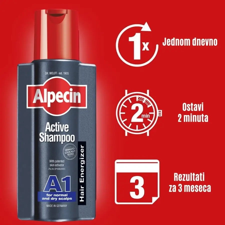 Selected image for Alpecin A1 Active Šampon za Suvu Kosu 250 mL