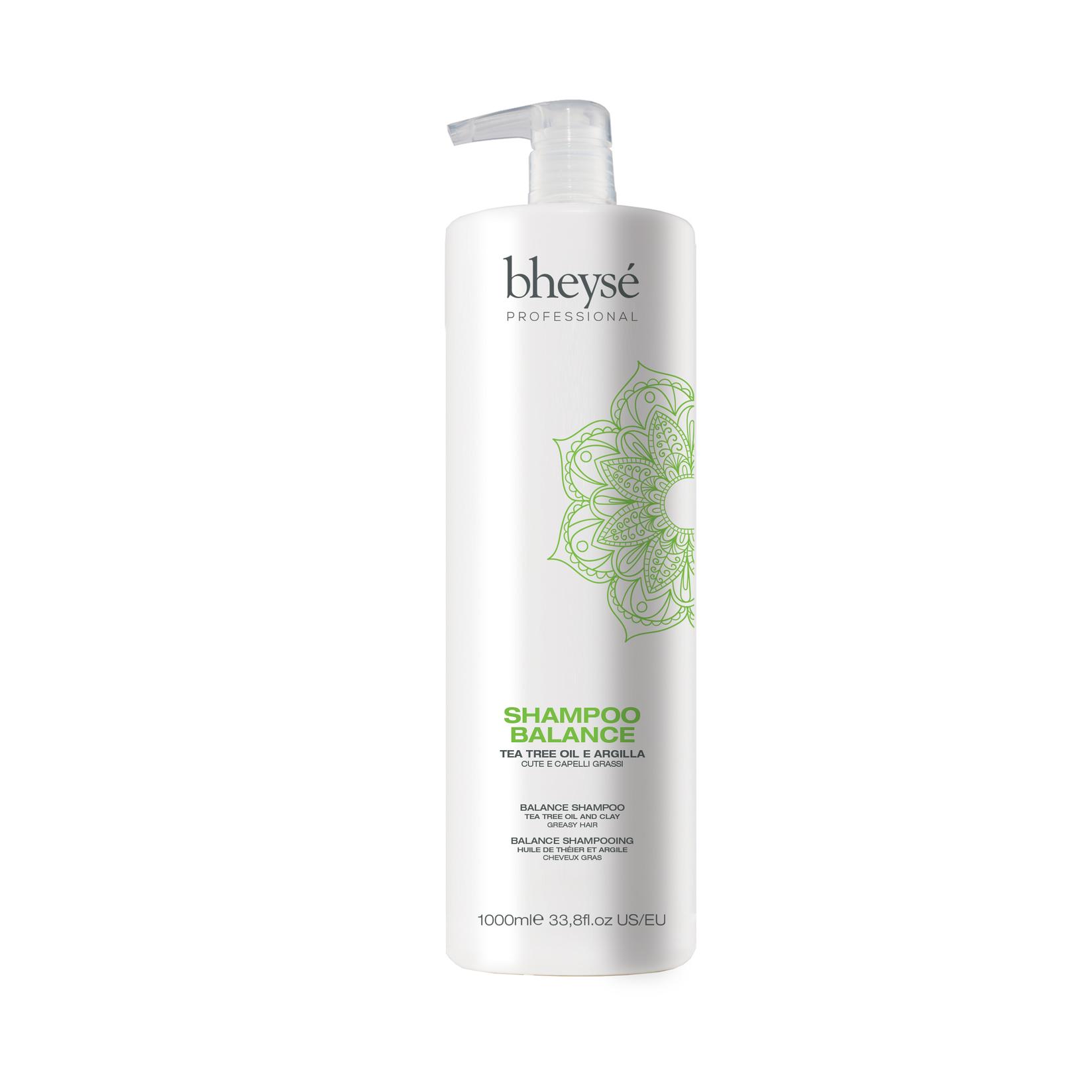 Bheyse Professional Tea Tree Oil & Clay Balance šampon na bazi ulja čajevca za masnu kosu, 1000 ml