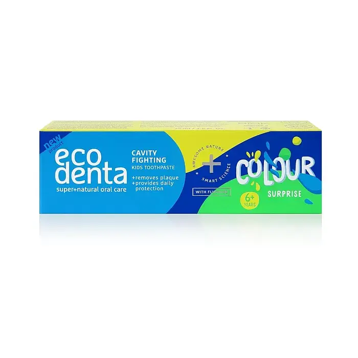 Selected image for ECODENTA Dečija pasta za zube protiv karijesa Colour Surprise 75 ml
