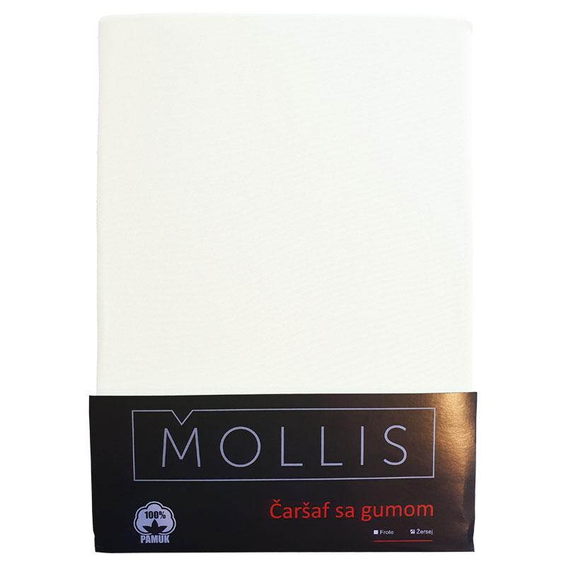 STOTEX Čaršav od pamučnog žerseja Mollis 001 180x200x25cm beli