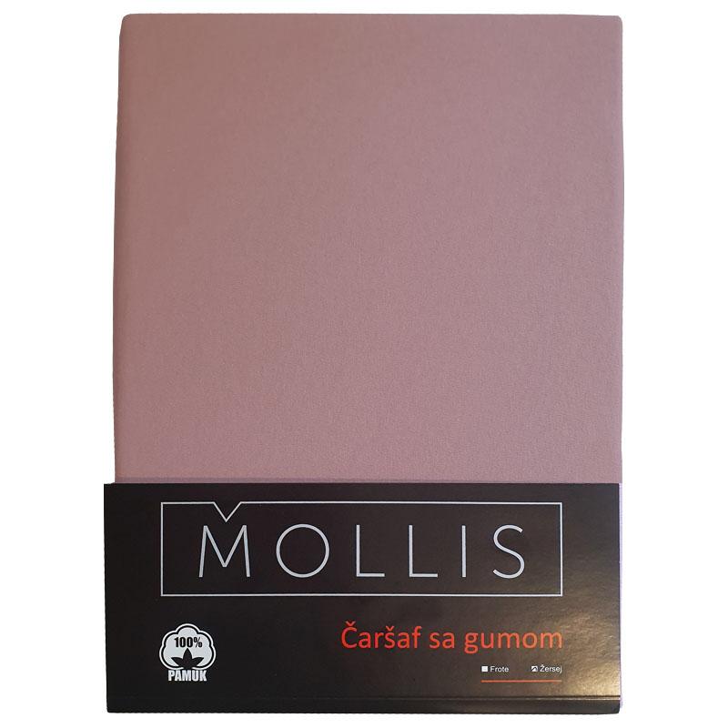 STOTEX Čaršav od pamučnog žerseja Mollis 040 180x200x25cm roze