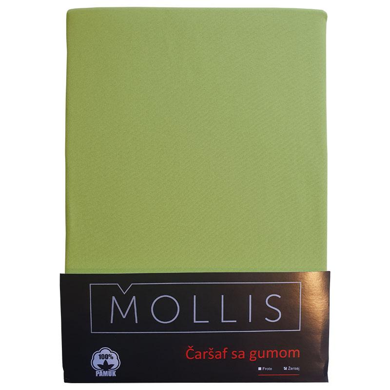 STOTEX Čaršav od pamučnog žerseja Mollis 055 90x200x25cm zelena