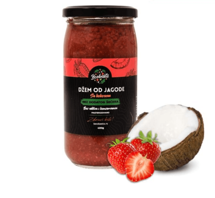 Beobašta Džem od jagode sa kokosom, 400g