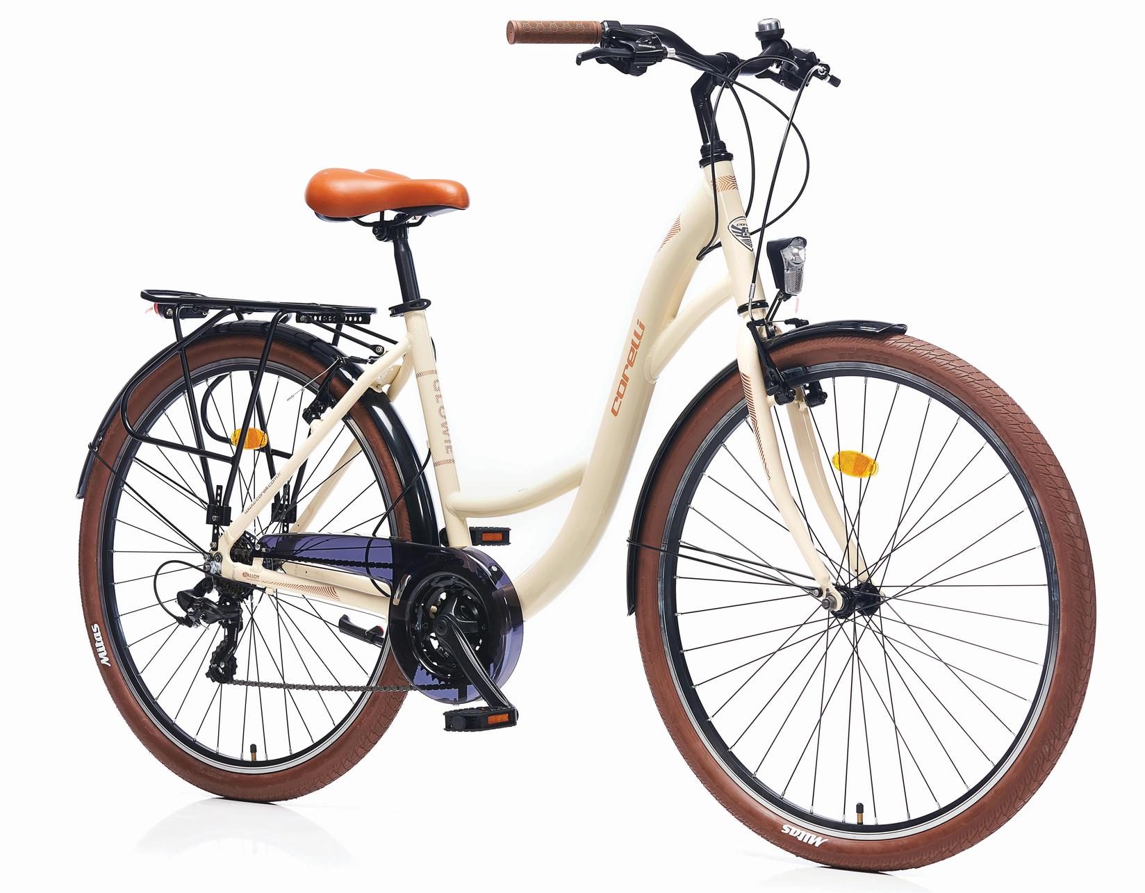 Corelli Ženski bicikl Glowie, 48cm, 28", Krem