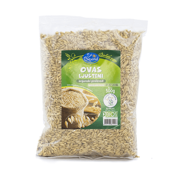BEYOND Oljušteni ovas Organic 500gr